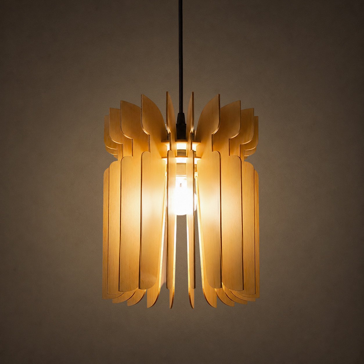 Bud Pendant Lamp DIY Kit | Modern and Minimal Wooden Hanging Light