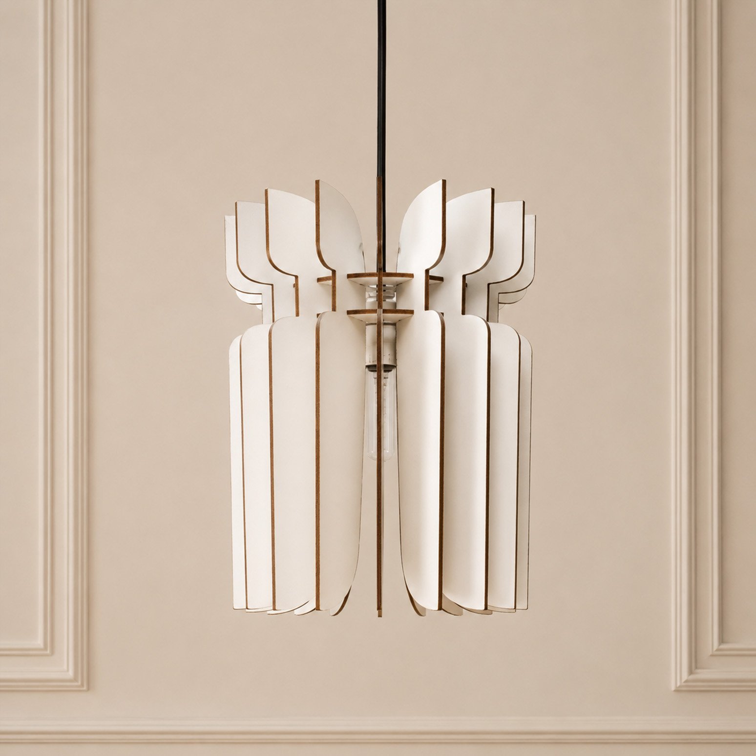 budp-01 Bud Pendant Lamp DIY Kit | Modern and Minimal Wooden Hanging Light