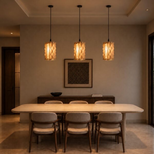 Dune Pendant Lamp DIY Kit | Modern and Minimal Wooden Hanging Light