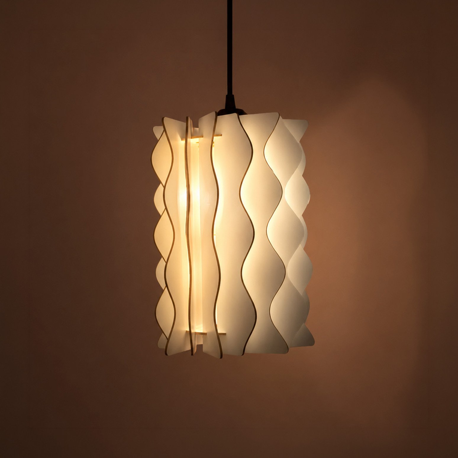 Dune Pendant Lamp DIY Kit | Modern and Minimal Wooden Hanging Light