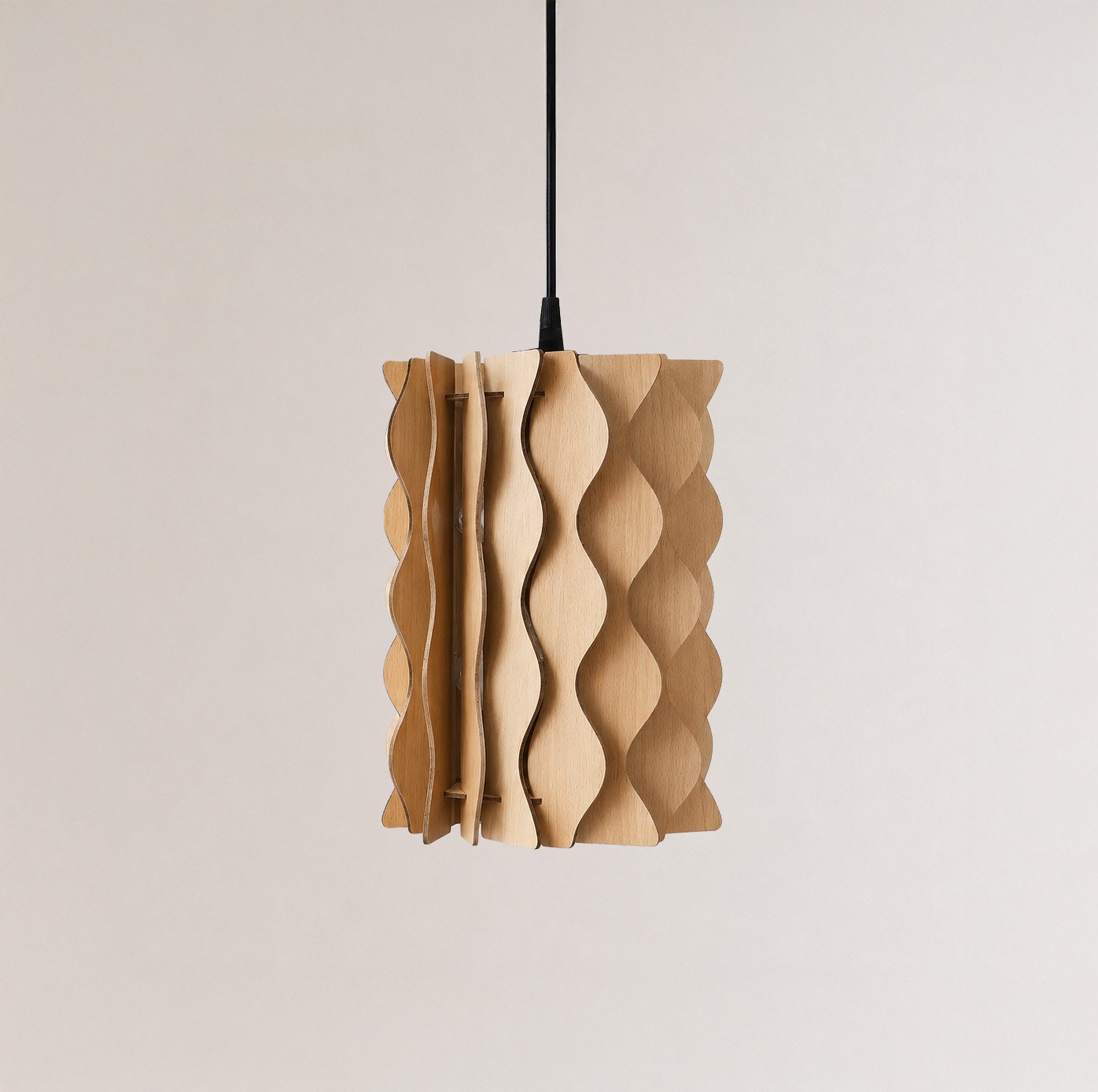 Dune Pendant Lamp DIY Kit | Modern and Minimal Wooden Hanging Light