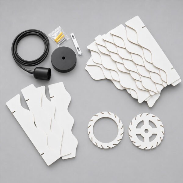 Dune Pendant Lamp DIY Kit | Modern and Minimal Wooden Hanging Light