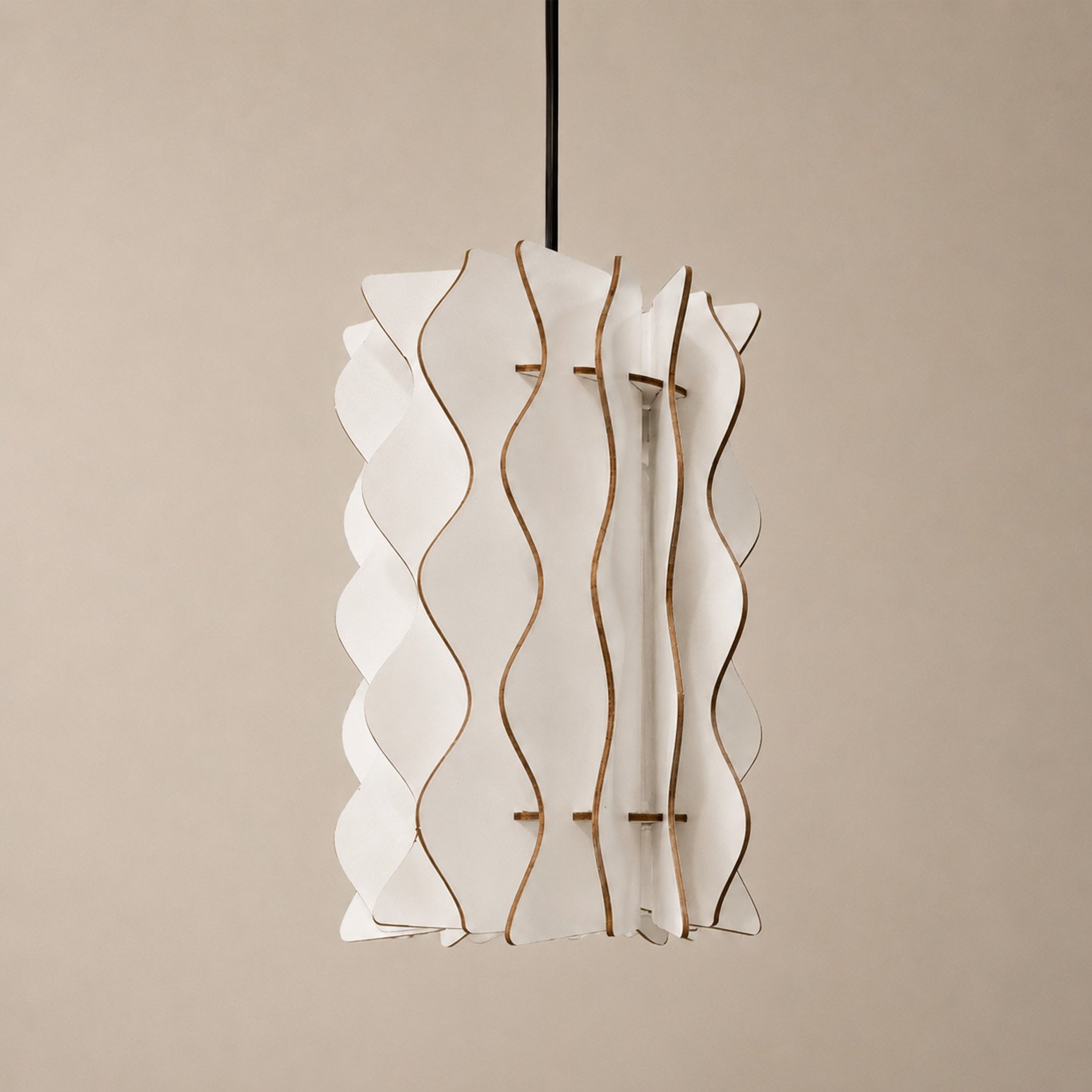 Dune Pendant Lamp DIY Kit | Modern and Minimal Wooden Hanging Light
