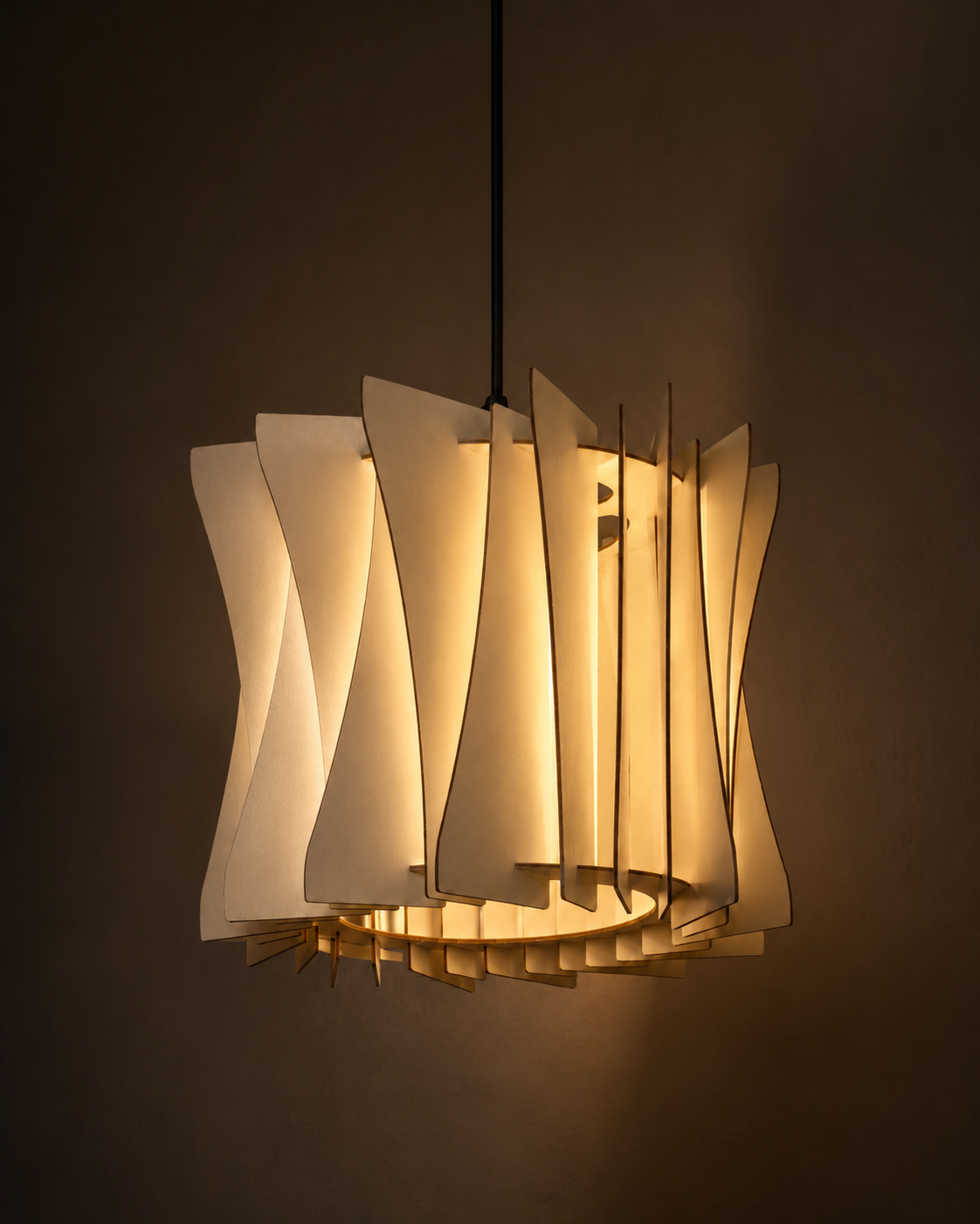 Twisto Pendant Lamp DIY Kit | Modern and Minimal Wooden Hanging Light