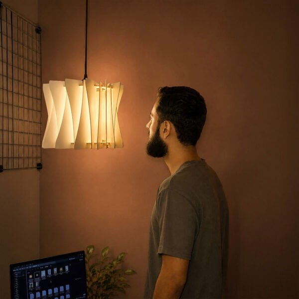 twisto005 Twisto Pendant Lamp DIY Kit | Modern and Minimal Wooden Hanging Light