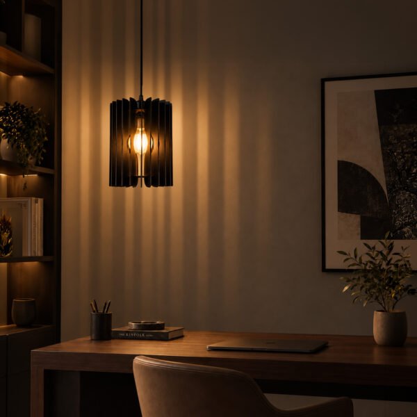 with background Sleek Pendant Lamp DIY Kit | Modern and Minimal Wooden Hanging Light